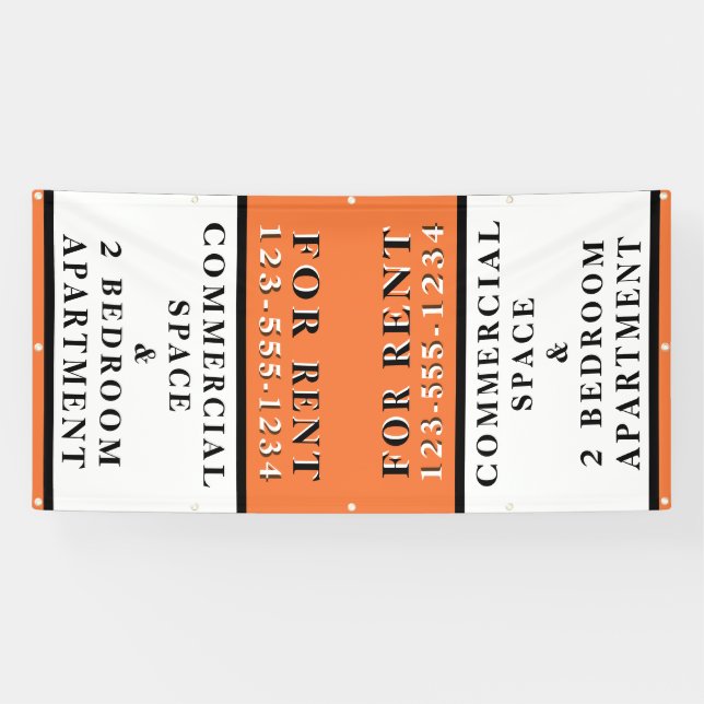 Für Miete Mietvertrag Geschäftszeichen Banner (Horizontal)