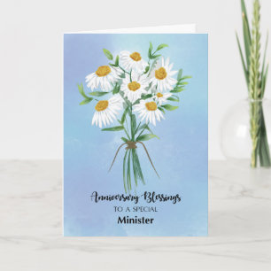 Für Minister Hochzeitsjubiläum Segnungen Blumenstr Karte