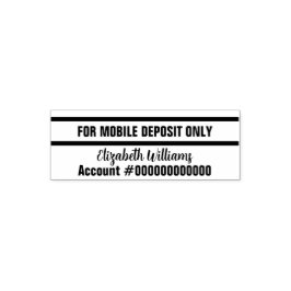Für mobile Einlagen nur Signature-Bankkonto Nr. Permastempel