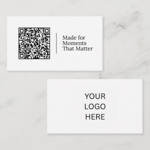 Für Momente, die zählen   Anpassbarer QR-Code  Visitenkarte