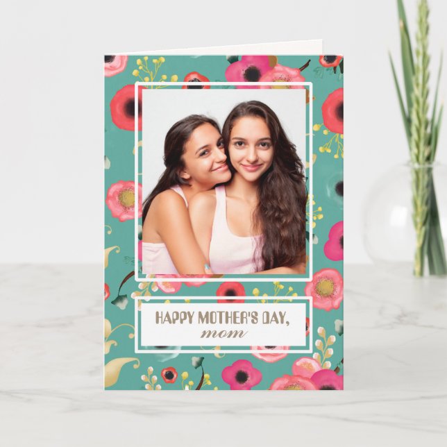 Für Mutter am Muttertag. Benutzerdefinierte Fotoka Karte (Vorderseite)