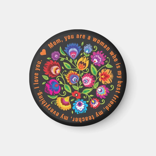 Für Mutter polnische Folklore-Komposition Magnet (Vorne)