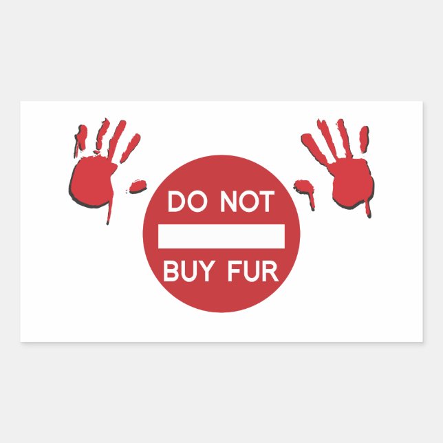 Fur nicht kaufen rechteckiger aufkleber (Vorderseite)