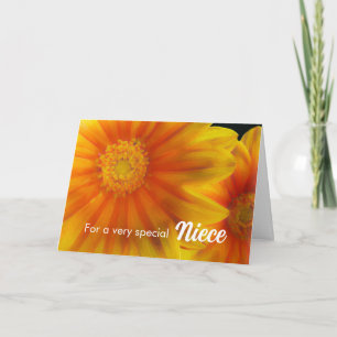Für Niece Birthday Gazania Blume Karte