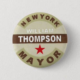 Für NYC Bürgermeister William Thompson Button