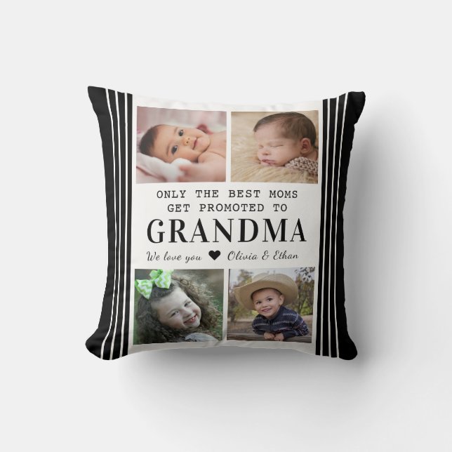 Für Oma 4 Grandchildren Fotosammlung beworben Kissen (Vorderseite)
