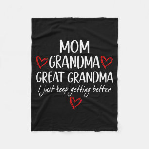 Für Oma von Enkelkindern Mama Oma Ur-Oma Fleecedecke