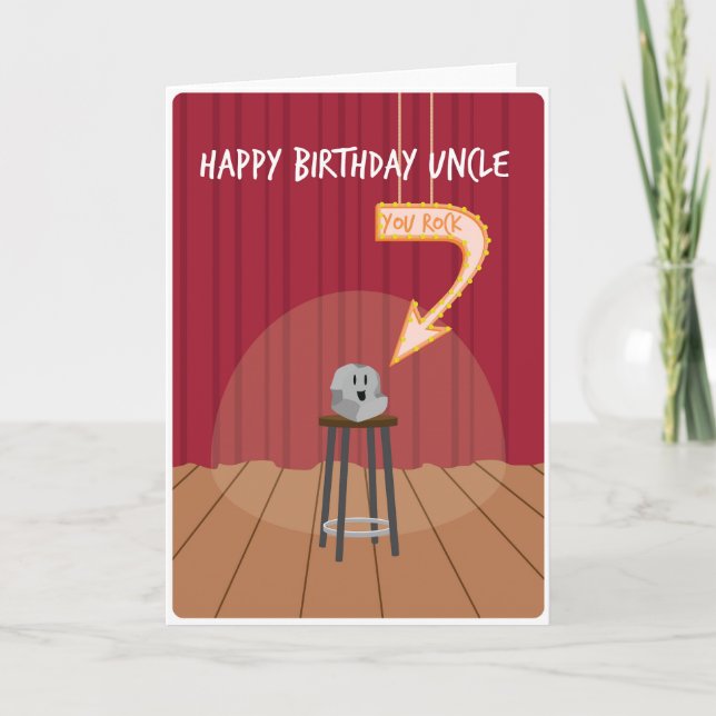 Für Onkel rock Birthday Card Karte (Vorderseite)