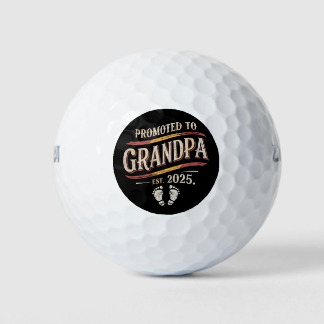 Für Opa 2025 befördert Opa Opa est 2025 Golfball (Vorderseite)