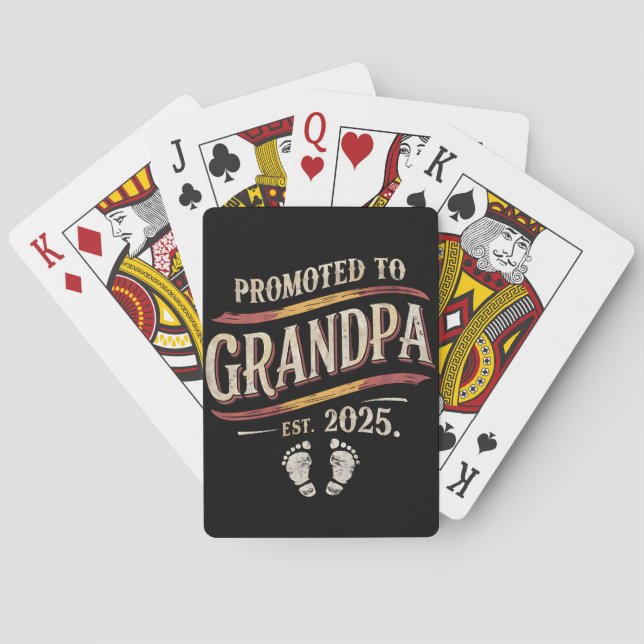 Für Opa 2025 befördert Opa Opa est 2025 Spielkarten (Rückseite)