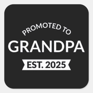 Für Opa Est bestimmt. 2025 Quadratischer Aufkleber