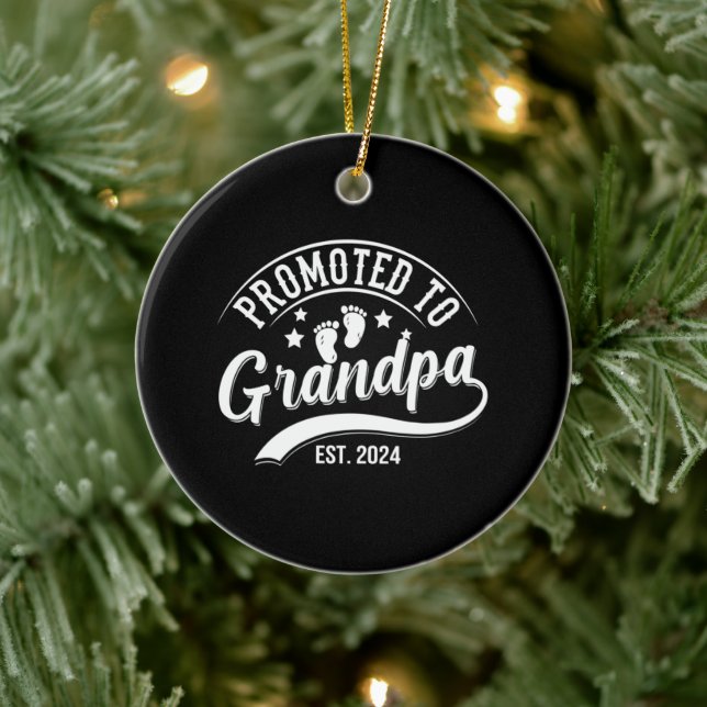 Für Opa im Jahr 2024 befördert Keramik Ornament (Baum)