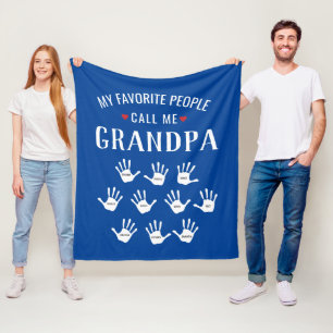 Für Opa mit Großkindern Personalisierte Namen Fleecedecke