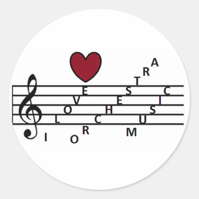 Für Orchistra-Musikliebhaber Runder Aufkleber (Vorderseite)