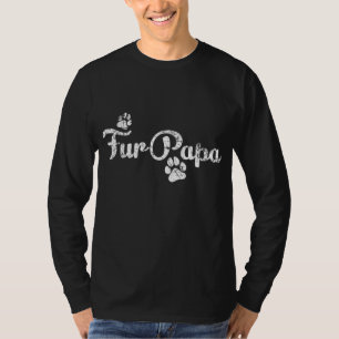 Fur Papa Niedlich Dog Cat Lover Vater Pawprint Ges T-Shirt