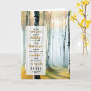 für Papa zum Geburtstag im Freien mit Birke  Karte