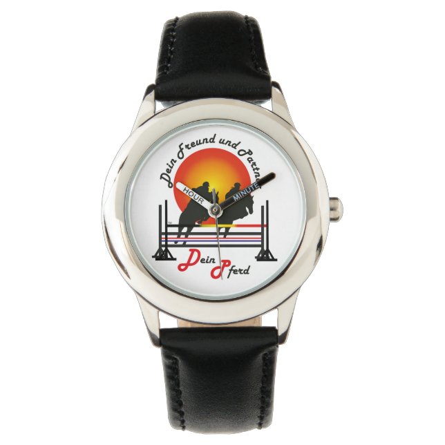 Für Pferde und Pferdesport Liebhaber Uhr (Vorderseite)