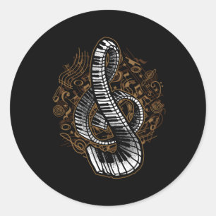 Für Pianist Runder Aufkleber