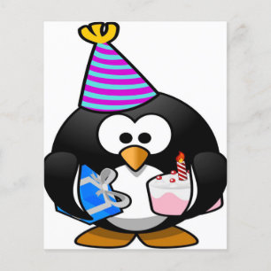 Für Pinguinliebhaber   Pinguindesign   Geburtstags Flyer