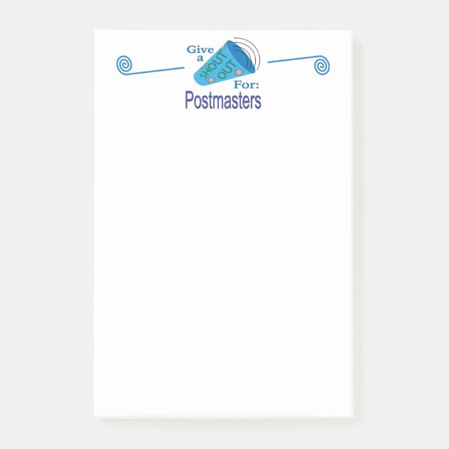 Für Postmeister ausrufen Post-it Klebezettel (Vorderseite)