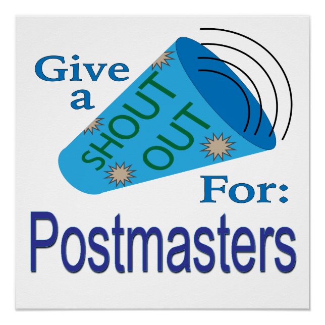 Für Postmeister ausrufen Poster (Vorderseite)