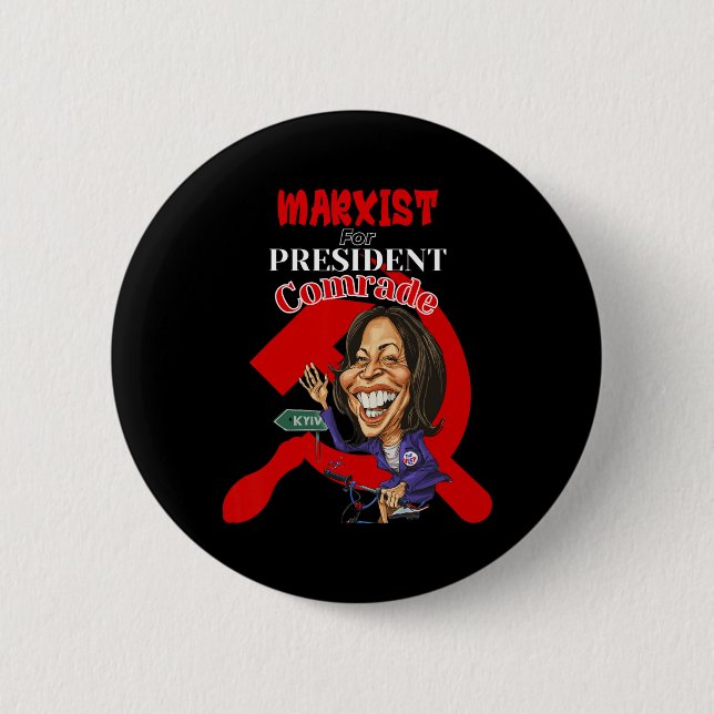 Für Präsident Kamala Harris Funny Presiden Button (Vorderseite)