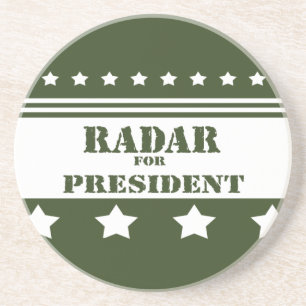 Für Präsident Radar Sandstein Untersetzer