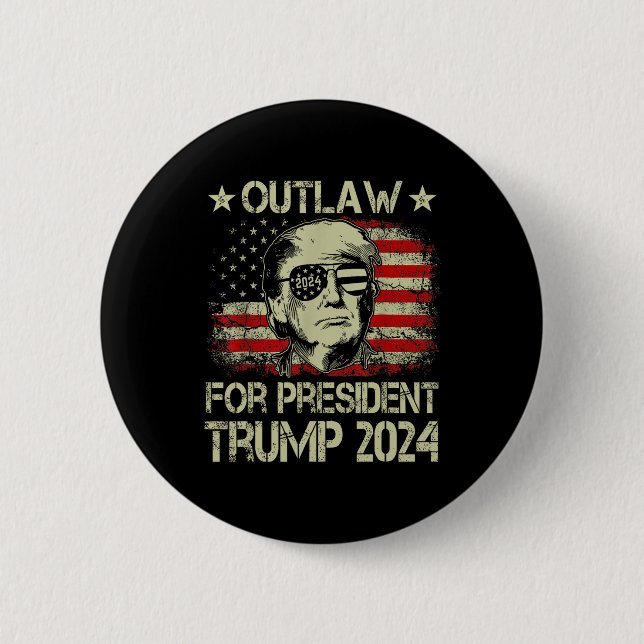 Für Präsident Trump 2024 Button (Vorderseite)