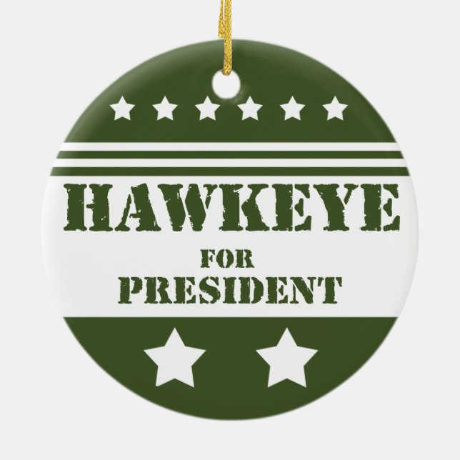 Für Präsidenten Hawkeye Keramik Ornament (Hinten)