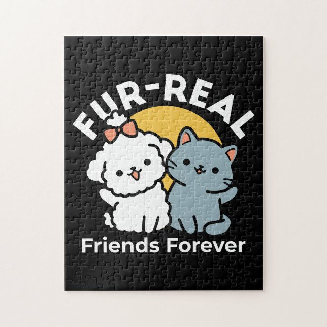 Fur-Real Friends Forever | Niedliches Katzen- und  (Vertikal)