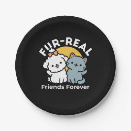 Fur-Real Friends Forever | Niedliches Katzen- und Pappteller