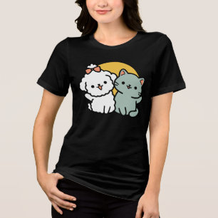 Fur-Real Friends Forever   Niedliches Katzen- und  Tri-Blend Shirt