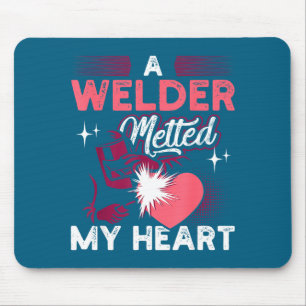 Für Schweißer Geschmolzenes Herz Geschenk Ehefrau Mousepad
