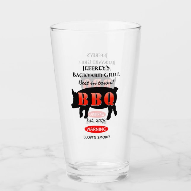 Für seinen Hinterhof Grillen GRILLEN Pint Bier tri Glas (Vorderseite)