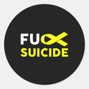 Für Selbstmordbewusstsein Shirt Support Survivor G Runder Aufkleber