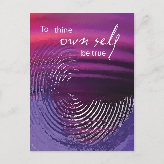 Für sich selbst ist wahres Swirl Postkarte (Vorderseite)