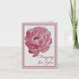 Für Sie beten   Pink Peony Gebet & Ermutigung Karte