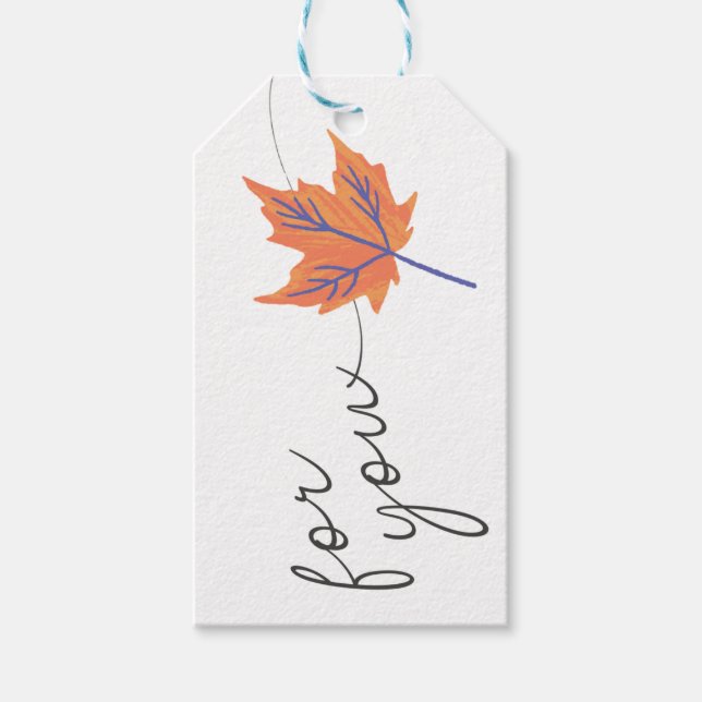 für Sie ein weißes, einfaches Geschenketikett Geschenkanhänger (Vorderseite)
