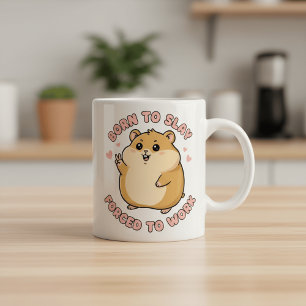 Für sie geboren, um Hamster-Geschenk für lustige A Zweifarbige Tasse