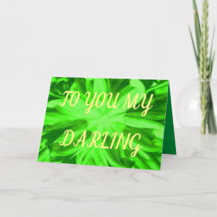 Für Sie ist mein Liebling hellgrünes Design Karte