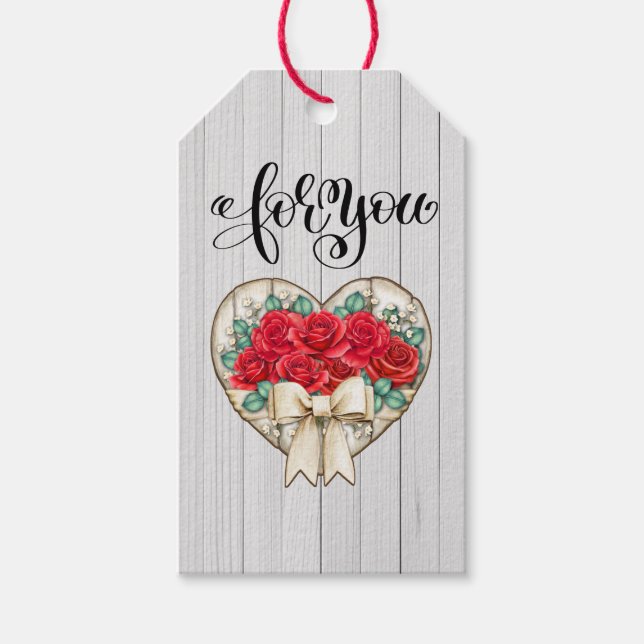 Für Sie mit Liebe Geschenktasten Geschenkanhänger (Vorderseite)