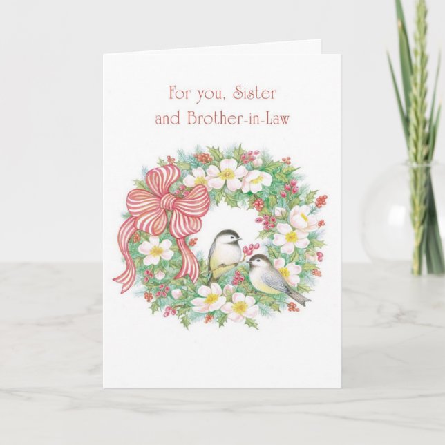 Für Sie, Schwester und Schwager Feiertagskarte (Vorderseite)