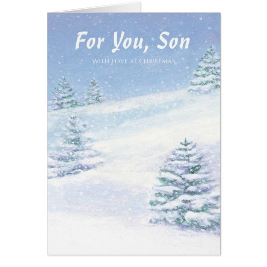 Für Sie Sohn mit Liebe am Weihnachten Karte