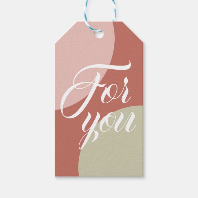 Für Sie ・ Trendige Abstrakte, moderne Minimalismen Geschenkanhänger (Vorderseite)
