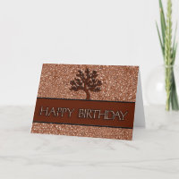 für Sim Chocolate Brown Paisley Birthday
