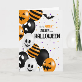 für Sister Balloons und Polka Docks Halloween Karte