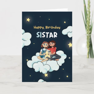 Für Sister Sistar Birthday Card Karte