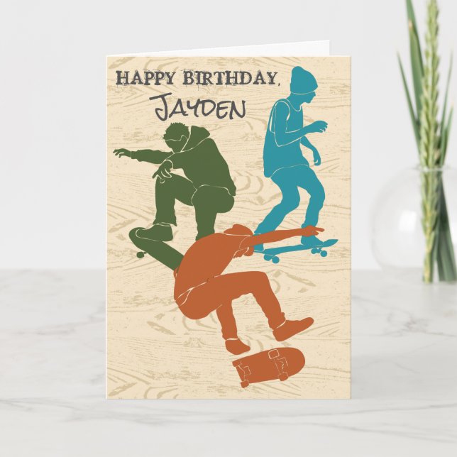 Für Skateboarder war das Skateboarden als maßgesch Karte (Vorderseite)