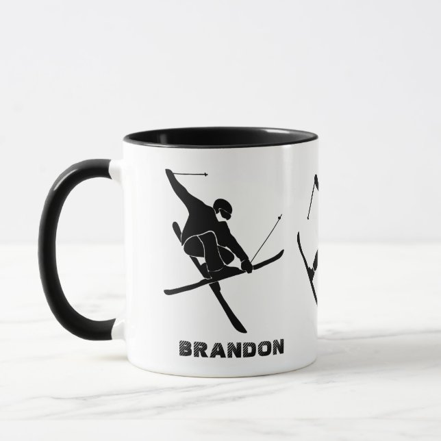 Für Skifahrer Personalisiert Tasse (Links)