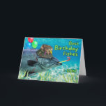 Für Son Birthday Fisch bereit zum Party Karte<br><div class="desc">Du bist eins in einem GILL-Ion! Die Geburtstagskarte für Son zeigt die Vorderseite eines Fisches,  der Ballons mit seiner Flosse hält und einen Party-Lärm-Maker weht. Es trägt auch einen getarnten Angelhut mit angehängten Angelködern. Art,  Bild und Vers Copyright © Shoaff Ballanger Studios,  2024.</div>